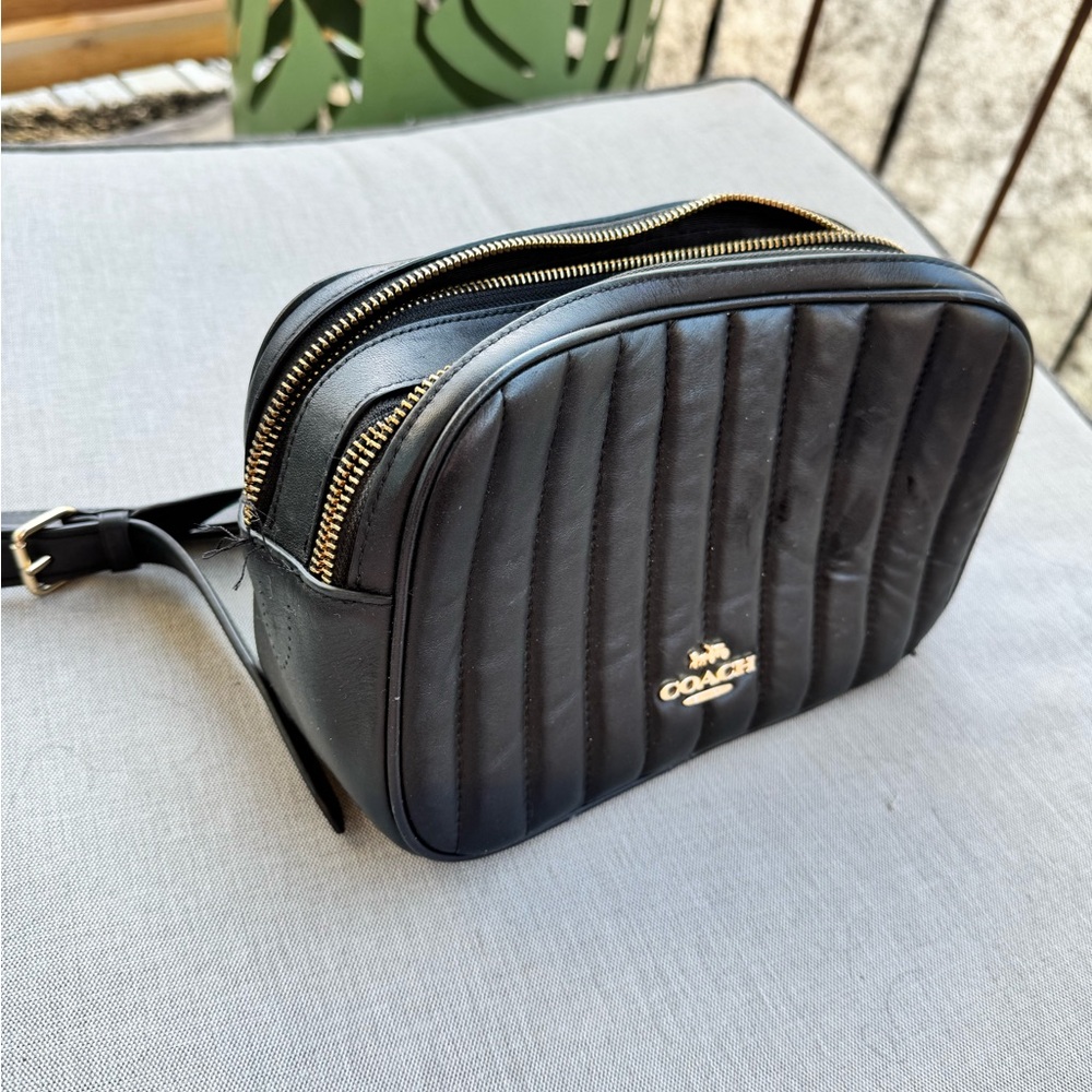 Coach Black Quilted Crossbody Bag super soft leather